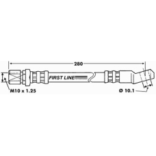 FBH6080 FIRST LINE Тормозной шланг