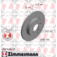 400.1406.20 ZIMMERMANN Тормозной диск