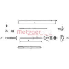493.1 METZGER Тросик газа