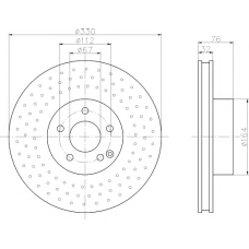 8DD 355 106-841 HELLA PAGID Тормозной диск