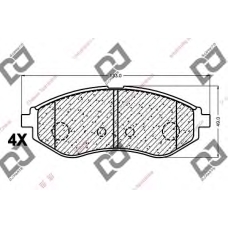 BP1824 DJ PARTS Комплект тормозных колодок, дисковый тормоз