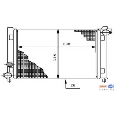 8MK 376 712-041 HELLA Радиатор, охлаждение двигателя