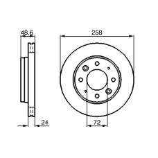 0 986 479 019 BOSCH Тормозной диск