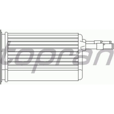 721 423 TOPRAN Теплообменник, отопление салона