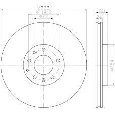 MDC2075 MINTEX Тормозной диск