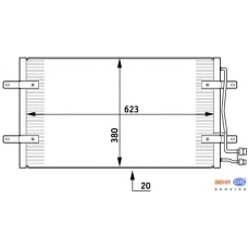8FC 351 300-201 HELLA Конденсатор, кондиционер