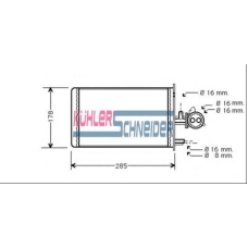 0790301 KUHLER SCHNEIDER Теплообменник, отопление салона