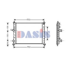 081330N AKS DASIS Радиатор, охлаждение двигателя