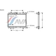 PEA2253 AVA Радиатор, охлаждение двигателя