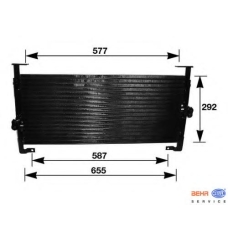 8FC 351 036-371 HELLA Конденсатор, кондиционер