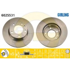 6025531 GIRLING Тормозной диск