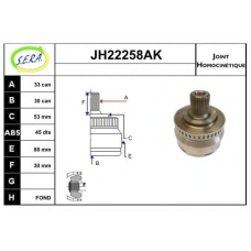 JH22258AK SERA Шарнирный комплект, приводной вал