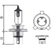 8GJ 002 525-821 HELLA Лампа накаливания, основная фара