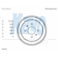 BD-5852 KAVO PARTS Тормозной барабан