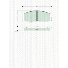 8110 50006 TRIDON Brake pads - rear