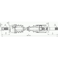 DRS6026.00 OPEN PARTS Приводной вал
