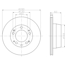 8DD 355 102-071 HELLA PAGID Тормозной диск