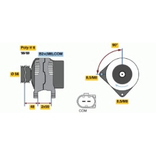 0 124 525 116 BOSCH Генератор