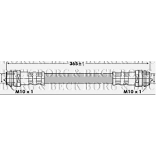 BBH6811 BORG & BECK Тормозной шланг