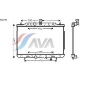 DN2291 AVA Радиатор, охлаждение двигателя