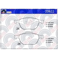 20622 GALFER Комплект тормозных колодок, дисковый тормоз