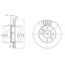 BG2282 DELPHI Тормозной диск