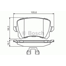 0 986 494 626 BOSCH Комплект тормозных колодок, дисковый тормоз