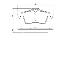 0 986 424 617 BOSCH Комплект тормозных колодок, дисковый тормоз