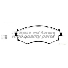 N009-45 ASHUKI Комплект тормозных колодок, дисковый тормоз