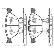 0 986 TB2 847 BOSCH Комплект тормозных колодок, дисковый тормоз