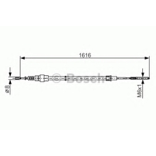 1 987 477 393 BOSCH Трос, стояночная тормозная система
