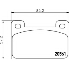 8DB 355 005-761 HELLA Комплект тормозных колодок, дисковый тормоз