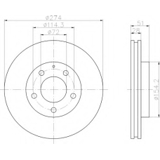 8DD 355 105-081 HELLA Тормозной диск