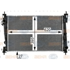 8MK 376 900-021 HELLA Радиатор, охлаждение двигателя