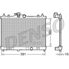 DRM46040 DENSO Радиатор, охлаждение двигателя