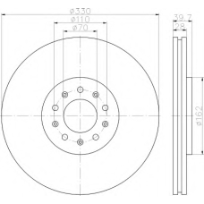 8DD 355 116-661 HELLA Тормозной диск