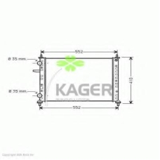 31-2757 KAGER Радиатор, охлаждение двигателя