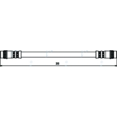 HOS3461 APEC Тормозной шланг