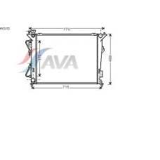 HY2172 AVA Радиатор, охлаждение двигателя