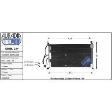 KDOL 231 AURADIA Радиатор кондиционера