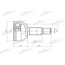 PCV1429 PATRON Шарнирный комплект, приводной вал