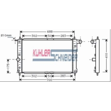 5200801 KUHLER SCHNEIDER Радиатор, охлаждение двигател