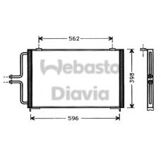 82D0225362A WEBASTO Конденсатор, кондиционер