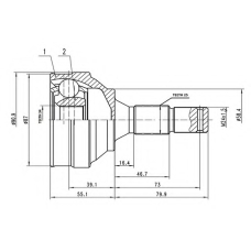 AW1510782 AYWIPARTS Шарнирный комплект, приводной вал