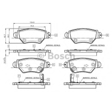 0 986 TB2 777 BOSCH Комплект тормозных колодок, дисковый тормоз