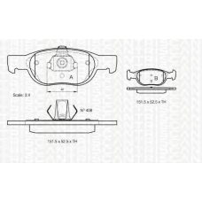 8110 15010 TRIDON Brake pads - front