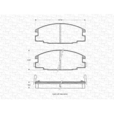 363702160952 MAGNETI MARELLI Комплект тормозных колодок, дисковый тормоз
