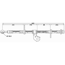 FBH6698 FIRST LINE Тормозной шланг