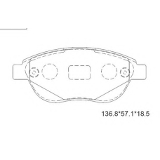 KD7518 ASIMCO Комплект тормозных колодок, дисковый тормоз