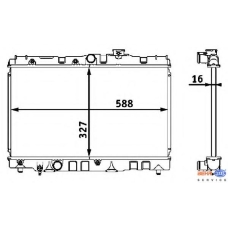 8MK 376 708-101 HELLA Радиатор, охлаждение двигателя
